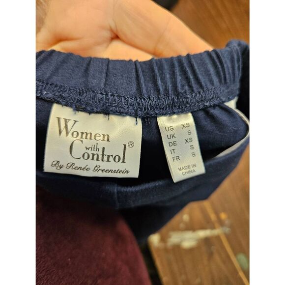 Women with Control Blue Stretch Skinny Pants Lacey Ankle Womens Size XS - Picture 5 of 9